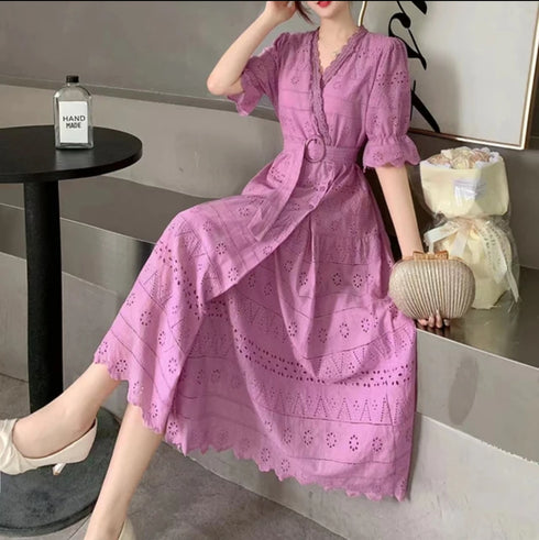 Summer Boho Short Sleeves Dresses